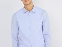 Рубашка из плотной ткани, Голубой