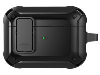 Чехол WiWU Mecha для AirPods Pro противоударный с карабином (черный)