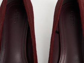 Туфли-лодочки из натуральной кожи с ворсом, Фиолетовый