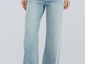 Широкие джинсы с высокой посадкой, Голубой