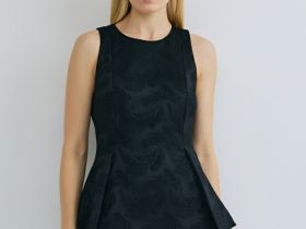 Топ-корсет из жаккарда, Черный