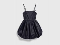 Платье на бретелях с бантами для девочек, Черный