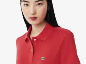 Женское поло Lacoste классического кроя из хлопка пике