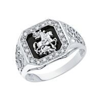 Серебряное кольцо с фианитами