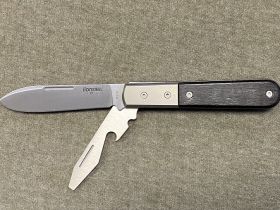 Складной нож + открывалка LionSteel Barlow Roundhead, сталь M390, рукоять титан/эбеновое дерево
