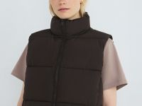 Утеплённый жилет, Коричневый