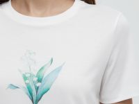 Футболка из мерсеризованного хлопка с принтом