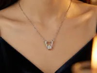 Подвеска из белого золота с бриллиантом э4701пд01149600