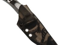 Нож Pocket Wolf Мини Тактик, сталь CR 8, рукоять G10, черно-белый, ножны с рисунком