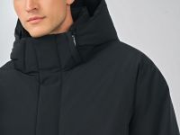 Утеплённая куртка со съёмным капюшоном, Черный