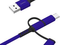 Кабель Pero DC-06 Universal USB / USB-C / Apple Lightning / microUSB 1 м Синий