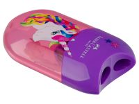 Точилка пластиковая Faber-Castell "Unicorn" 2 отверстия, контейнер
