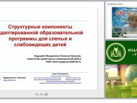 Структурные компоненты адаптированной образовательной программы для слепых и слабовидящих обучающихся