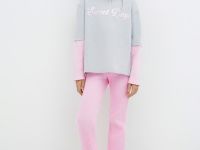 Лонгслив с принтом для девочек, Серый