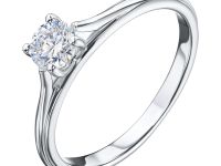 Помолвочное кольцо из белого золота с бриллиантом э0901кц07200753