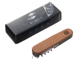 Нож перочинный Stinger 90 мм, 10 функций, коричневый