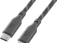 Кабель uBear Trend Cable USB-C - USB-C, 1.2 м, нейлон серо-бежевый