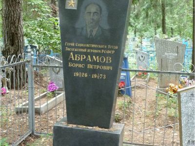 Могила Героя Социалистического Труда Абрамова Бориса Петровича (1926-1973)