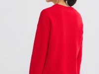 Джемпер плотной вязки, Красный