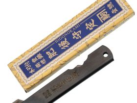 Нож складной Higonokami Nagao Kanekoma, сталь SK-5, японский традиционный, рукоять нержавеющая сталь черная