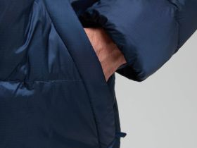 Пуховое полупальто с воротником-стойкой