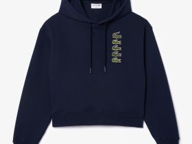 Женская толстовка Lacoste свободного кроя с капюшоном