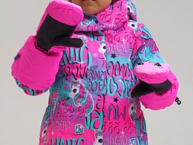 Зимние варежки-краги для девочки