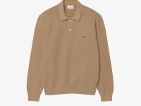 Мужской трикотажный свитер-поло Lacoste с длинным рукавом