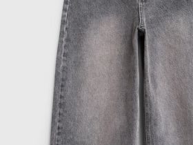 Джинсы Loose Wide с тинтом для девочек, Серый