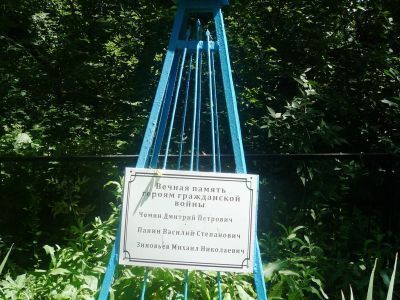 Братская могила красногвардейцев, активистов села: Чемина, Панина, Зиновьева, погибших в 1918 г.