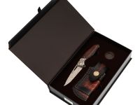 Складной нож Витязь B5298D, сталь дамаск, рукоять дерево, художественное травление