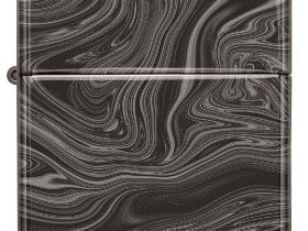 Зажигалка ZIPPO Marble Pattern Design с покрытием High Polish Black, латунь/сталь, чёрная