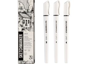 Набор ручек капиллярных SKETCHMARKER 3шт (0.05, 0.2, 0.5мм) черные NEW