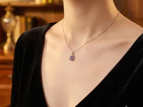 Подвеска из серебра с аметистом и фианитами э0607пд02260353