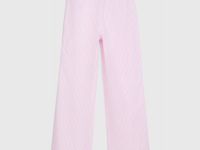 Брюки пижамные из поплина в полоску для девочек, Белый