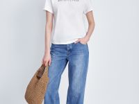 Футболка свободного силуэта с принтом