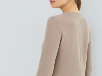 Платье А-силуэта с длинным рукавом, Коричневый