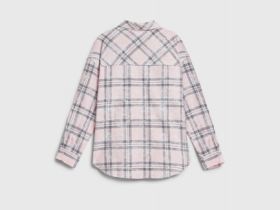 Рубашка в клетку для девочек, Розовый