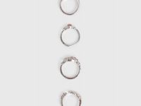 Набор колец Hello Kitty для девочек, 4 шт., Серебряный