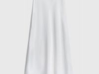 Сатиновая юбка макси, Белый