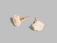 Серьги пусеты из натуральной ракушки