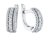 Серьги из белого золота с бриллиантами э0901сг02188100