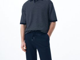 Брюки с эластичным поясом, Синий