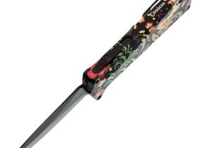 Фронтальный автоматический нож Daggerr Кощей Khohloma, сталь D2, рукоять алюминий