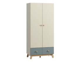 Шкаф детский Финни 2-96x210 Серо-зеленый