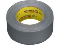 Армированная лента, STAYER, универсальная, влагостойкая, 48 мм х 25 м, серебристая