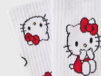 Белые носки в рубчик с принтом Hello Kitty 2 пары Глория Джинс
