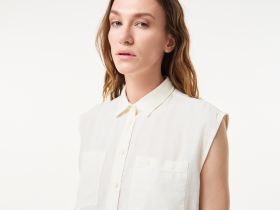 Женская рубашка Lacoste из льна и тенселя