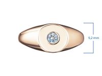 Кольцо из красного золота с бриллиантом э0201кц03210854