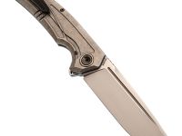 Складной нож TUOTOWN Espada, сталь Tmax, рукоять Grey Crystal Ti/Chaotic Gold CF